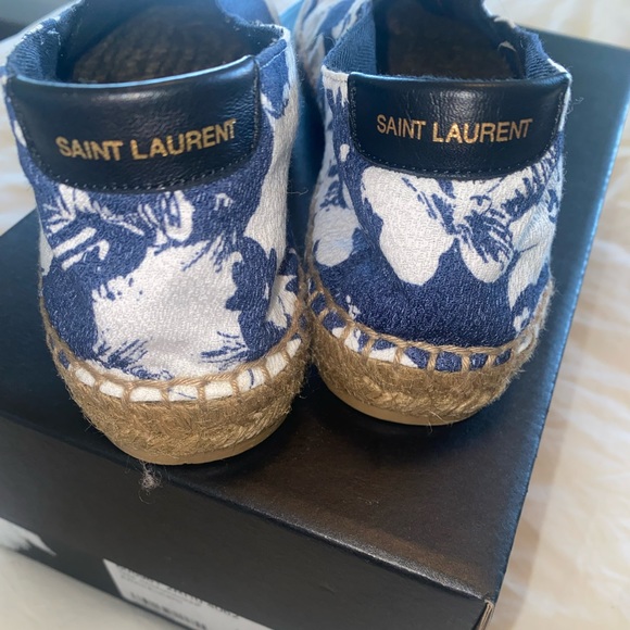 NWT Saint Laurent Hibiscus Print espadrilles - Picture 7 of 14